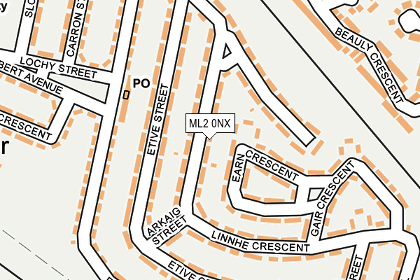 ML2 0NX map - OS OpenMap – Local (Ordnance Survey)