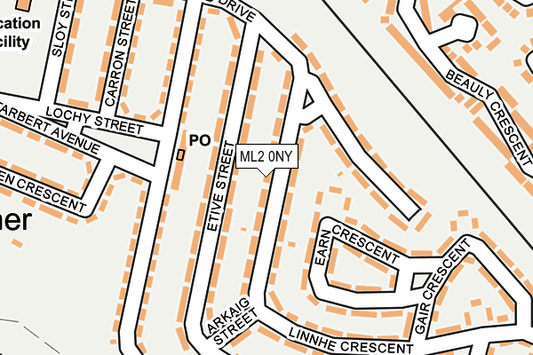 ML2 0NY map - OS OpenMap – Local (Ordnance Survey)