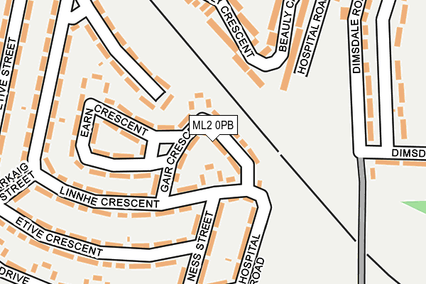 ML2 0PB map - OS OpenMap – Local (Ordnance Survey)