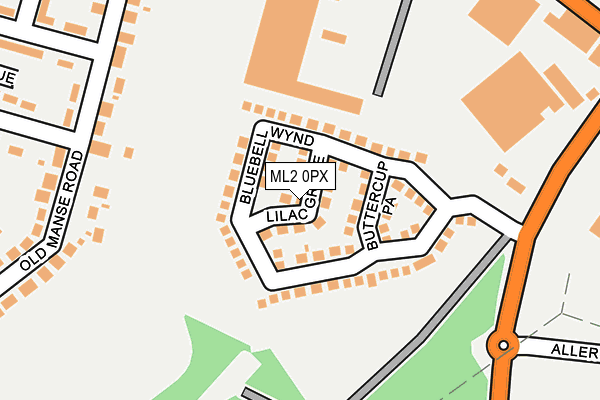 ML2 0PX map - OS OpenMap – Local (Ordnance Survey)
