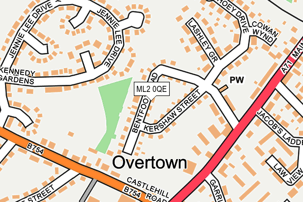ML2 0QE map - OS OpenMap – Local (Ordnance Survey)