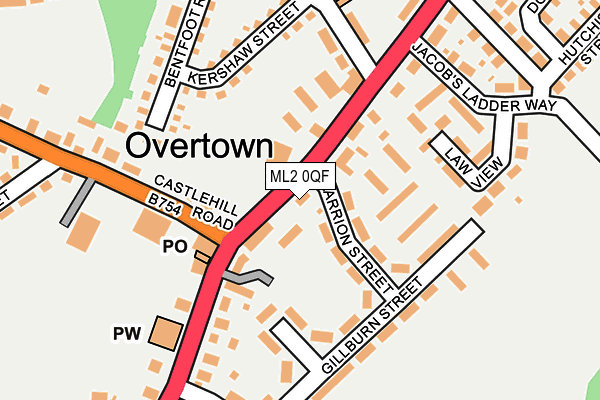 ML2 0QF map - OS OpenMap – Local (Ordnance Survey)