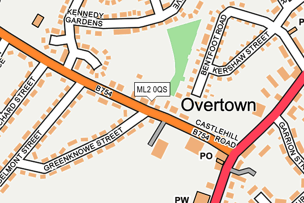 ML2 0QS map - OS OpenMap – Local (Ordnance Survey)