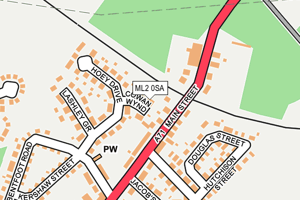 ML2 0SA map - OS OpenMap – Local (Ordnance Survey)