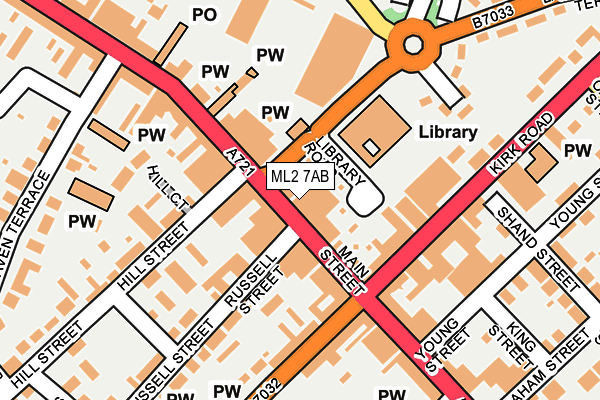 ML2 7AB map - OS OpenMap – Local (Ordnance Survey)