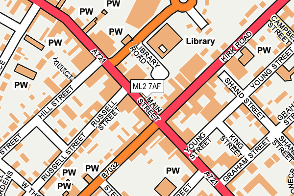 ML2 7AF map - OS OpenMap – Local (Ordnance Survey)