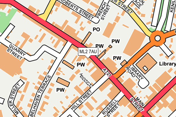 ML2 7AU map - OS OpenMap – Local (Ordnance Survey)