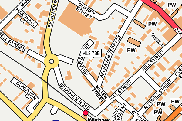 ML2 7BB map - OS OpenMap – Local (Ordnance Survey)