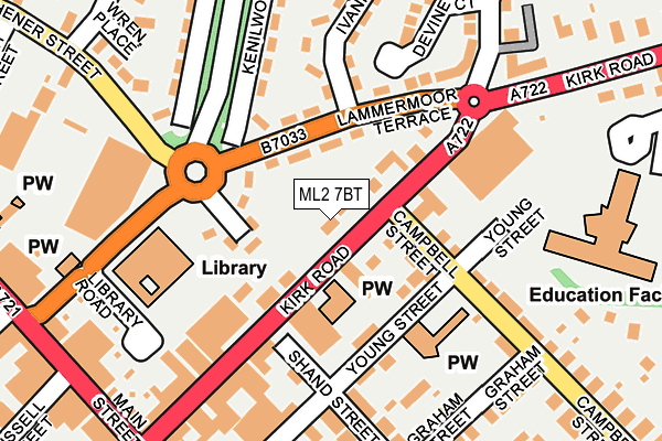 ML2 7BT map - OS OpenMap – Local (Ordnance Survey)