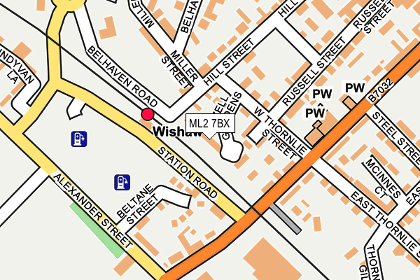 ML2 7BX map - OS OpenMap – Local (Ordnance Survey)
