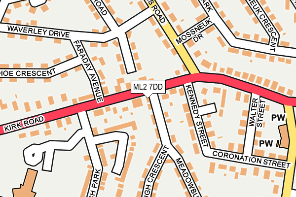 ML2 7DD map - OS OpenMap – Local (Ordnance Survey)
