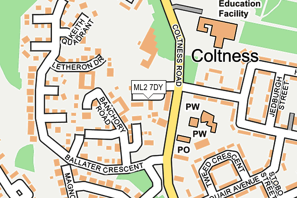 ML2 7DY map - OS OpenMap – Local (Ordnance Survey)
