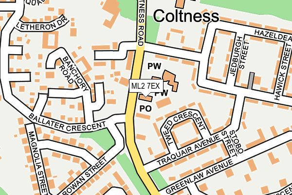 ML2 7EX map - OS OpenMap – Local (Ordnance Survey)
