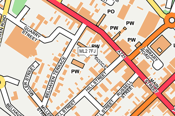ML2 7FJ map - OS OpenMap – Local (Ordnance Survey)