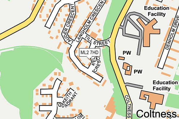 ML2 7HD map - OS OpenMap – Local (Ordnance Survey)