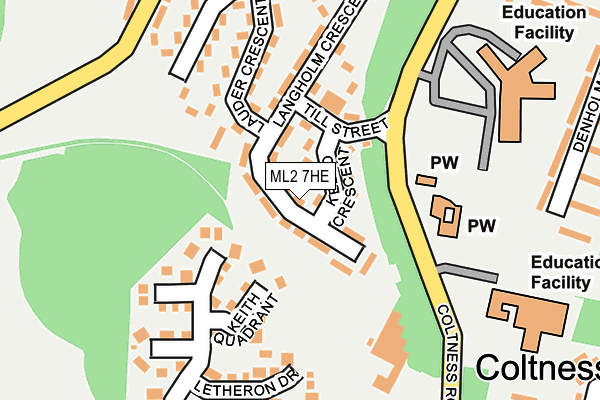 ML2 7HE map - OS OpenMap – Local (Ordnance Survey)