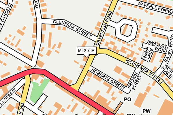 ML2 7JA map - OS OpenMap – Local (Ordnance Survey)