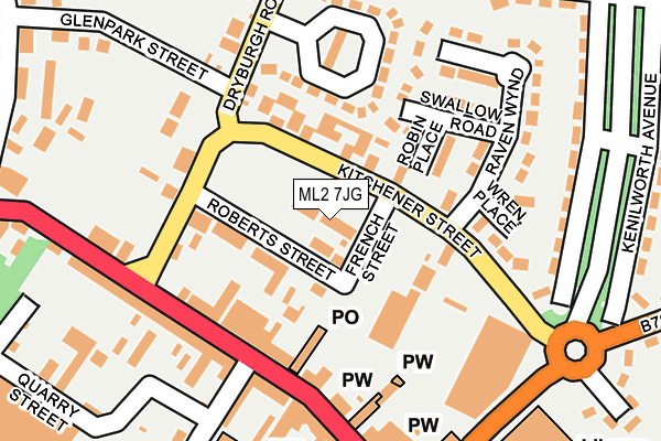 ML2 7JG map - OS OpenMap – Local (Ordnance Survey)