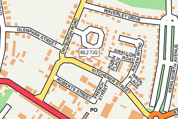 ML2 7JQ map - OS OpenMap – Local (Ordnance Survey)