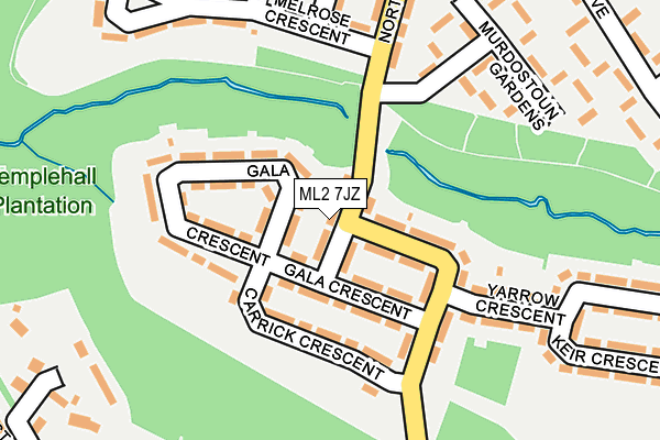 ML2 7JZ map - OS OpenMap – Local (Ordnance Survey)