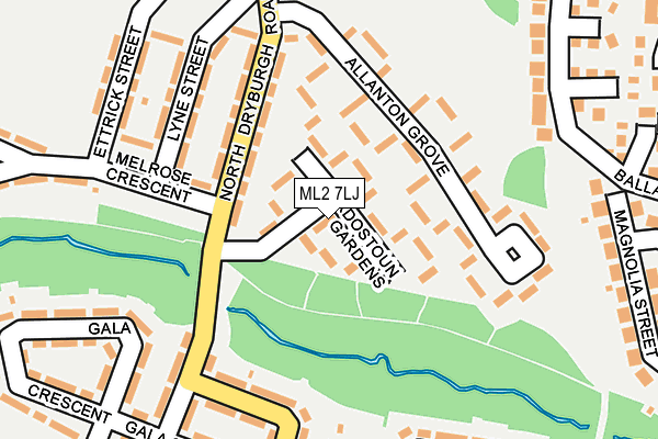 ML2 7LJ map - OS OpenMap – Local (Ordnance Survey)
