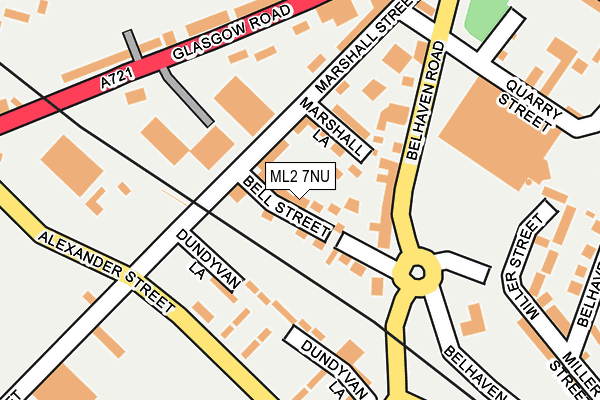 ML2 7NU map - OS OpenMap – Local (Ordnance Survey)