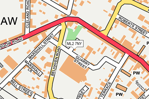 ML2 7NY map - OS OpenMap – Local (Ordnance Survey)