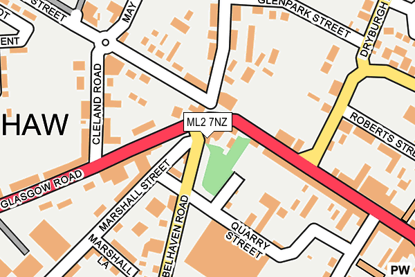 ML2 7NZ map - OS OpenMap – Local (Ordnance Survey)