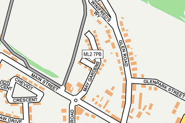 ML2 7PB map - OS OpenMap – Local (Ordnance Survey)