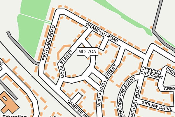 ML2 7QA map - OS OpenMap – Local (Ordnance Survey)