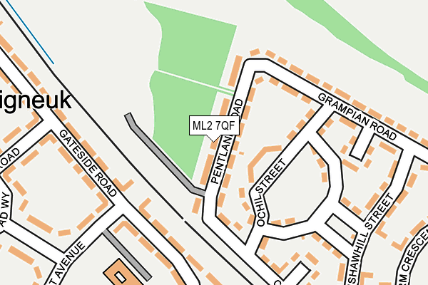 ML2 7QF map - OS OpenMap – Local (Ordnance Survey)