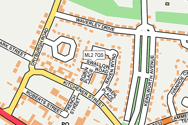 ML2 7QS map - OS OpenMap – Local (Ordnance Survey)