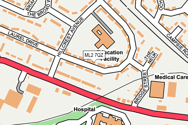 ML2 7QZ map - OS OpenMap – Local (Ordnance Survey)