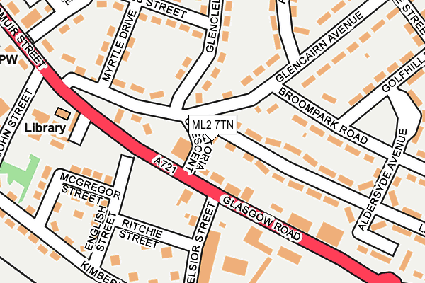 ML2 7TN map - OS OpenMap – Local (Ordnance Survey)