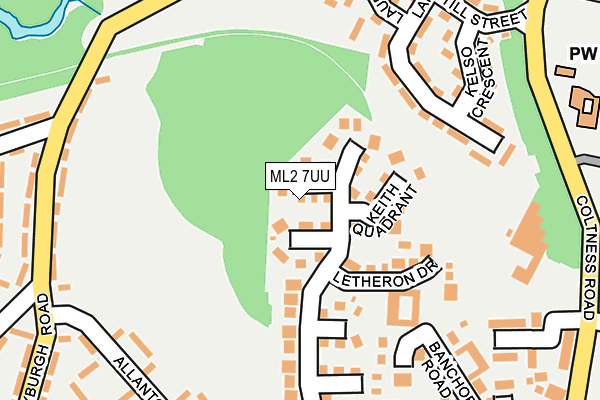 ML2 7UU map - OS OpenMap – Local (Ordnance Survey)