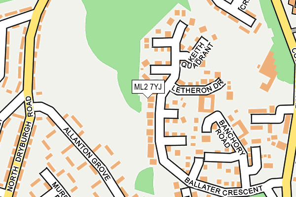 ML2 7YJ map - OS OpenMap – Local (Ordnance Survey)