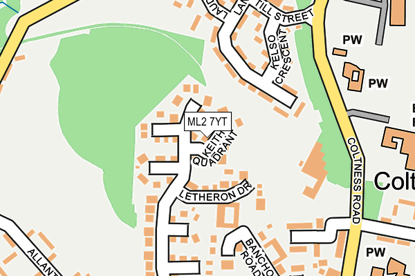 ML2 7YT map - OS OpenMap – Local (Ordnance Survey)