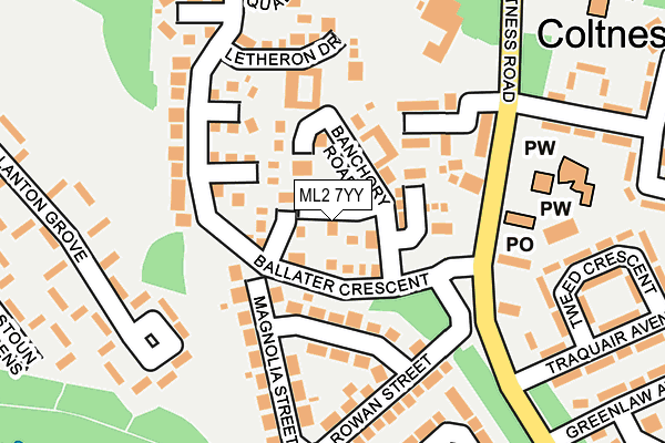 ML2 7YY map - OS OpenMap – Local (Ordnance Survey)