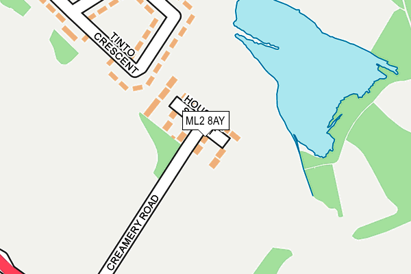 ML2 8AY map - OS OpenMap – Local (Ordnance Survey)