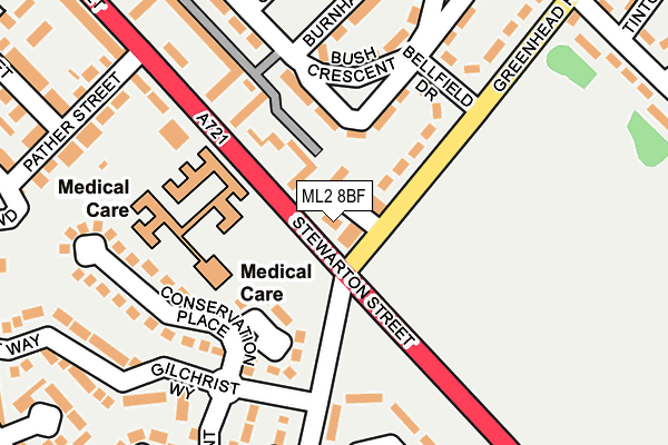 ML2 8BF map - OS OpenMap – Local (Ordnance Survey)