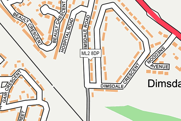 ML2 8DP map - OS OpenMap – Local (Ordnance Survey)