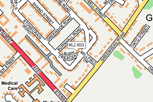 ML2 8DQ map - OS OpenMap – Local (Ordnance Survey)