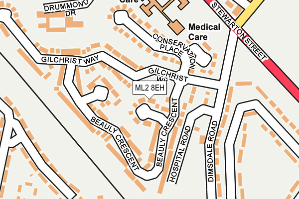 ML2 8EH map - OS OpenMap – Local (Ordnance Survey)