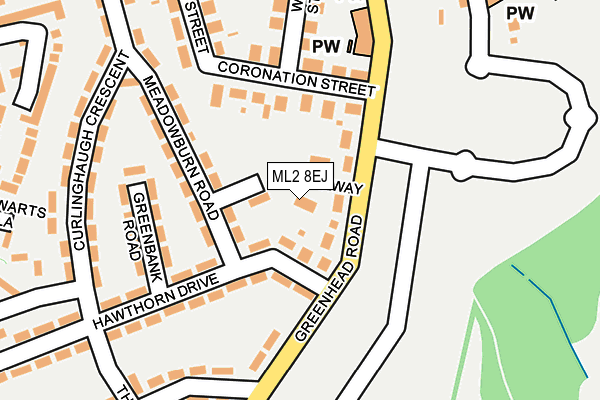 ML2 8EJ map - OS OpenMap – Local (Ordnance Survey)