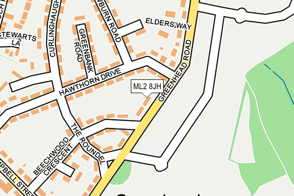 ML2 8JH map - OS OpenMap – Local (Ordnance Survey)