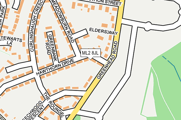 ML2 8JL map - OS OpenMap – Local (Ordnance Survey)