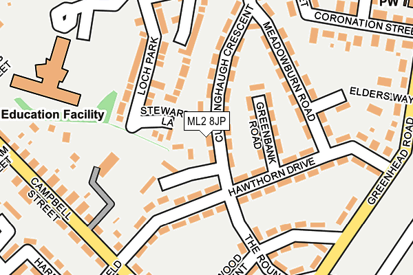ML2 8JP map - OS OpenMap – Local (Ordnance Survey)