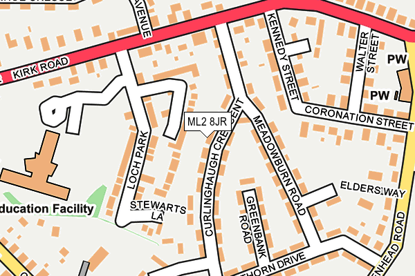 ML2 8JR map - OS OpenMap – Local (Ordnance Survey)