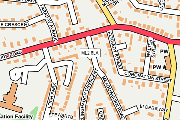 ML2 8LA map - OS OpenMap – Local (Ordnance Survey)
