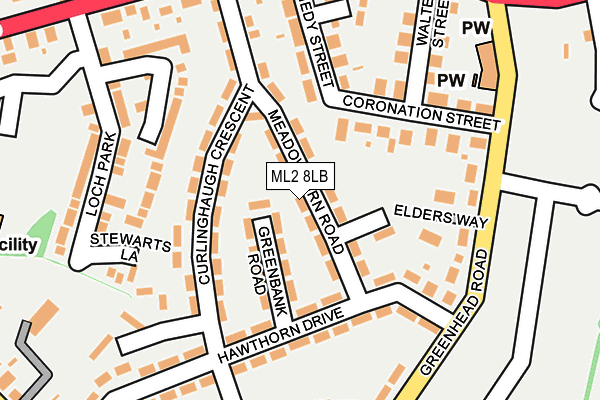 ML2 8LB map - OS OpenMap – Local (Ordnance Survey)